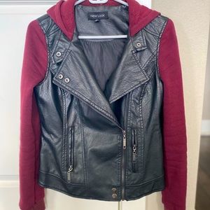 Moto Sweatshirt Hooded Jacket